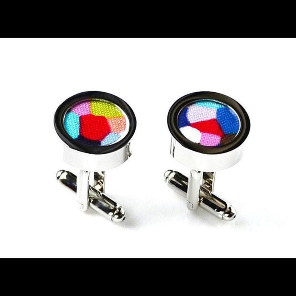 Limited Edition Organic Geometric Cloth Cufflinks